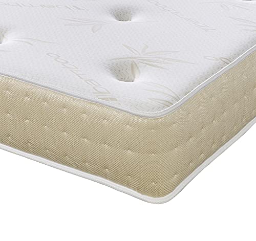"eXtreme comfort ltd The Nazare Superior Hybrid 2ft6 Small Single Mattress With 2"" Memory Foam Layer Hand Tufted Sprung Small Single Memory Foam Mattress (2ft6 x 6ft3, 75cm x 190cm)"