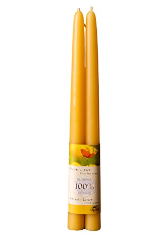 Pair of Dipped Beeswax Candles (1.5 x 20cm)