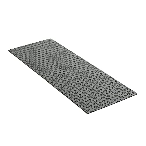 TATAY Bath Mat, Non-slip, SBS - TP Rubber with 126 Suction Cups, Rectangular, Diamond Design, Grey. Measures 97 x 36 cm