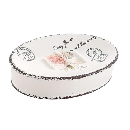 Gedy Clothilde Soap Dish, Ceramic, White, One Size