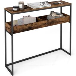 VASAGLE Entryway Table, Narrow Console Table, 24 x 100 x 80 cm