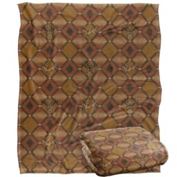 Jq Licensing - Jl-Jp Deer Southwest Brown Hunting Pattern Silky Touch Super Soft Throw Blanket 152 X 127 Cm