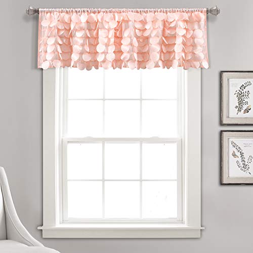 Lush Decor Lush Décor, 14” x 70”, Blush Gigi Valance Textured Window Kitchen Curtain (Single), 16T004609