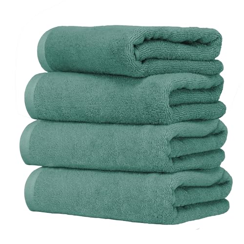Ruggeri 4 Piece Guest Towel Set, 40x50 cm, Soft Cotton, Green
