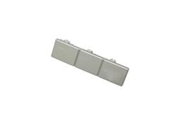 Gardinia End Piece For 3-Track Curtain Rods, 2-Pack, Atlanta Series, Plastic, Silver