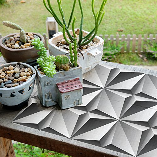 WALPLUS WM5114X4-3D Northern Star Pattern, Vinyl, Multi-Colour, 7.6 x 63.5 x 3 cm