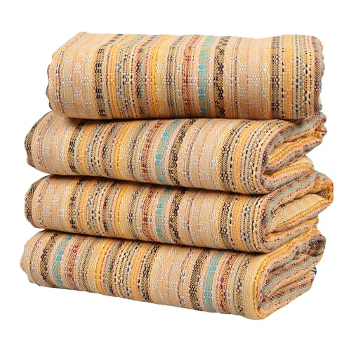 Cacala Extra Large Hand loomed Turkish Bath Towels Set of 4, 100% Cotton Quick-Drying and Lightweight Perfect for Travel, Camping, Gym and Beach (4 Pieces, Salmon)