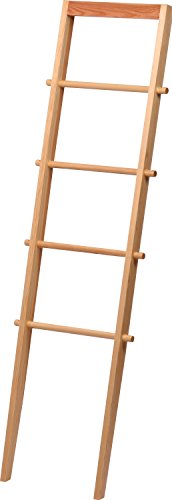 dobar® Green Label 29745FSC Large Towel Ladder - Clothes Rack Solid Wood - Towel Rack 4 Rungs - Towel Holder for Bath Towels/Clothes - Decorative Ladder Wall Mounted - 42 x 4 x 142 cm - Natural