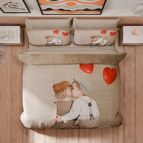 PETTI Artigiani Italiani - Double duvet cover 240 x 220 cm (2 pillowcases 50 x 80 cm included), printed microfibre bedding set - Made in Italy
