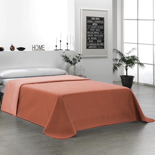 Martina Home Reversible Coral Tile Bedspread 150cm Bed
