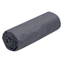 Lovely Casa - Fitted sheet - Size 180 x 200 cm - Large 30 cm - 100% Oeko-Tex certified cotton - Slate colour - Eden model - Bed linen for home - Soft and comfortable for a cosy nest