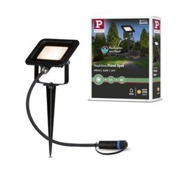 Paulmann Plug & Shine 94574 LED Outdoor Light Garden Spotlight IP65 Warm White Including 1 x 6.8 Watt Black Aluminium Spotlight 3000 K