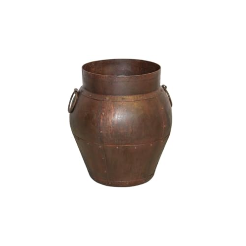 Romimex Vase Brown Metal 35 x 40 x 35 cm