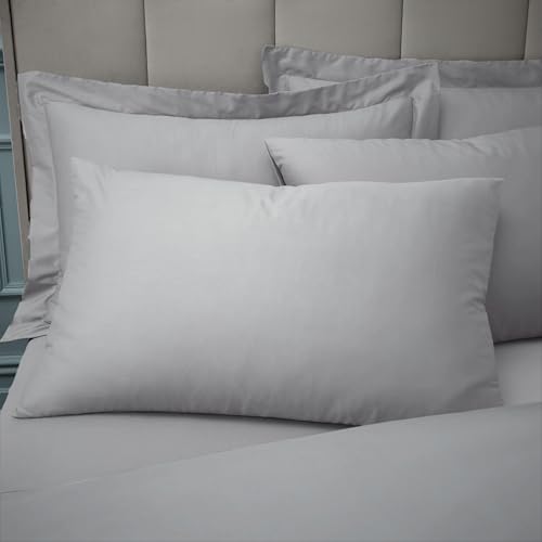Bianca 180 Thread Count Egyptian Cotton Standard Pillow case Pair Silver Grey