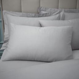 Bianca 180 Thread Count Egyptian Cotton Standard Pillow case Pair Silver Grey