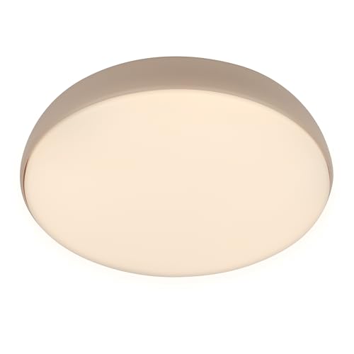 BRILONER - LED Ceiling Light with Remote Control, Dimmable, Warm White to Neutral White, LED Light, Ceiling Lights for Living Room, Ceiling Lights Bedroom, Ceiling Light Lounge, 35X8.5 cm, Beige