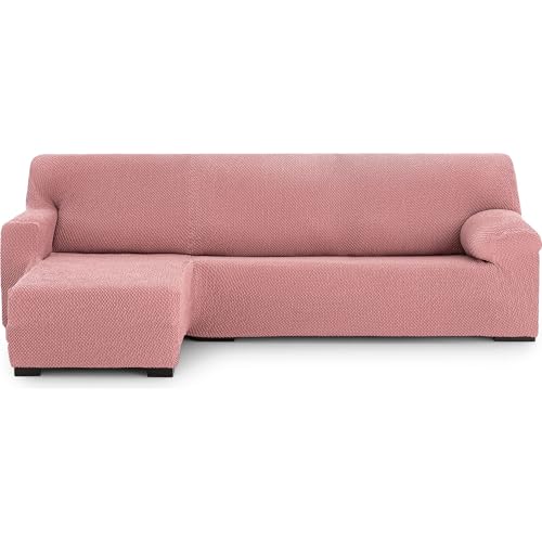 ECOMMERC3 Chaiselong - Universal and Versatile Short Left Arm Sofa Cover - Chaiselong Pink Protector Easy to Install for Back, Seat and Arms