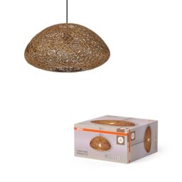 OSRAM Decor Paper Drop Decorative Pendant, 395 mm, with E27 Socket, Paper/Steel, IP20, Beige