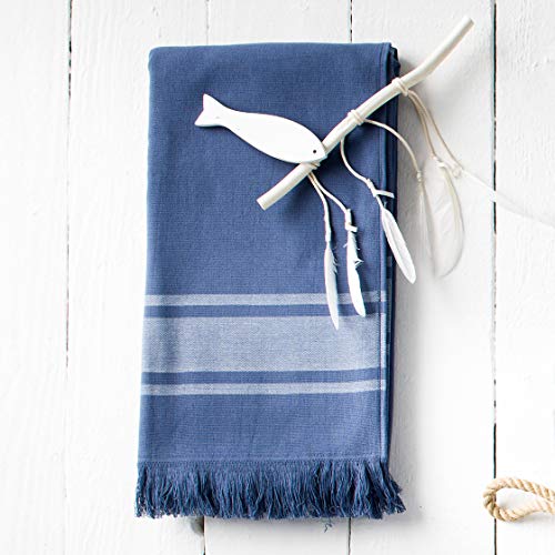 TODAY Fouta Bath Towels 100 x 190 cm Ocean Blue