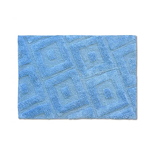 Home Passion Colour Sky Blue 100% Cotton Rectangular Bath Mat 60 x 90 cm, 1800 g/m cotton 60 x 90 cm