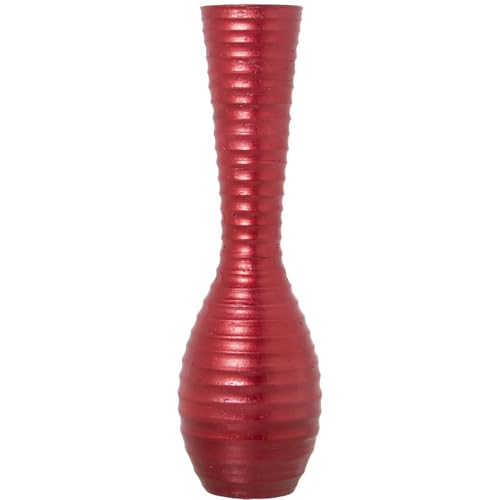 Alexandra House Living Floor Vase Red Ceramic 22 x 22 x 74 cm