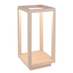 BRILONER - Rechargeable LED Lantern IP44 with Touch, dimmable, CCT, Replaceable Battery, Outdoor Lanterns, Battery lamp, Camp Light, Cordless Light for Garden, 10x10x22 cm, Beige