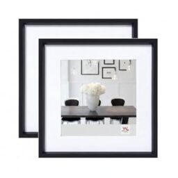 walther design - Steel Style ES330BD Picture Frames, Black, 30 x 30 cm, Pack of 2 Plastic Frames