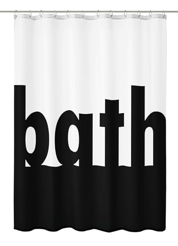Kleine Wolke Shower Curtain Textile Bath in Black and White with 180 x 200 cm