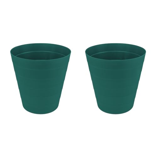JVL Revo Round Waste Bin 6.6L Set of 2 Bathroom Bedroom Office Teal
