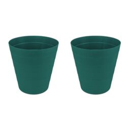 JVL Revo Round Waste Bin 6.6L Set of 2 Bathroom Bedroom Office Teal