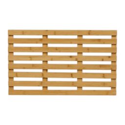 Relaxdays Bamboo Bath Mat, 66 x 40 cm, Non-Slip, for Bathtub, Shower & Sauna, Indoor & Outdoor, Slatted Board, Natural