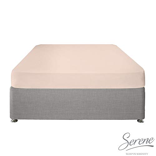 Serene - Blush Pink Fitted Sheet - 32cm Deep - Super King Size (200 x 180 x 32cm) - Soft Polycotton - Elastic Corners - Washable Bedding & Linen