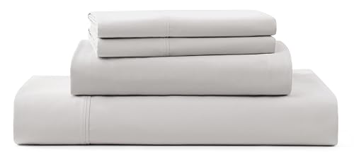 UGG 33607 Hedi Full XL Bed Sheets and Pillowcases 4-Piece Set Sleep in Luxury Machine Washable Deep Pockets Wrinkle-Resistant Breathable Cozy Comfort Silky Cooling Sheets, Full XL, Stone