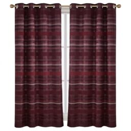 Rapport New York Eyelet Curtains, Red, 90 x 72-Inch