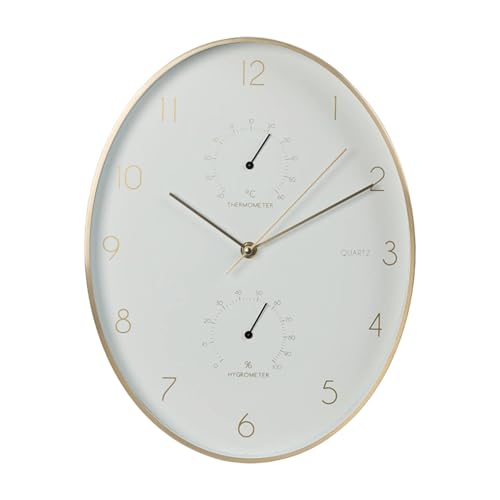 WELL HOME MOBILIARIO & DECORACIÓN Wall Clock, Gold, 34,5x27,1x4,2 cm