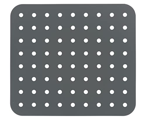 Wenko Insert Crystal Square Grey Sink Mat Extra Strong, 1 x 31 x 27.5 cm