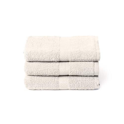 Caleffi 3X Large Bath Towel Set, 55x105cm, 100% Cotton Bath Set - Soft and Absorbent, Great for Bathroom, Face and Daily Use, Shower Towel, Large Towel