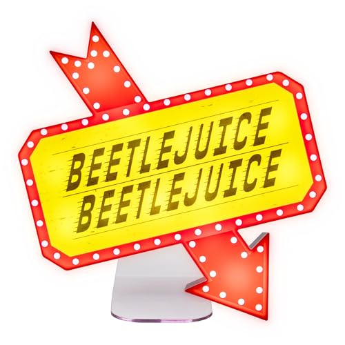 Paladone Beetlejuice Icon Accent Lamp - Officially Licensed Product of the Famous Retro Horror Movie, Scary Room Decor & Gift, Gothic Bedroom Accessory and Night Light