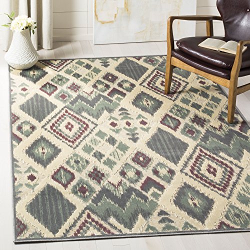Safavieh Transitional Indoor Woven Rectangle Area Rug, Paradise Collection, PAR114, in Grey / Multi, 122 X 170 cm for Living Room, Bedroom or Any Indoor Space