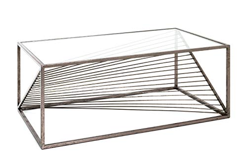 HAKU Coffee Table bronze, Metal, Tempered glass 8 mm - Dim.: W 100 x H 40 x D 60 cm, Style: Art Deco