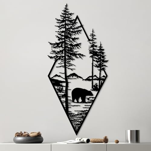 Stylish Black Decorative Metal Wall Accessory, 39 x 85 cm, 100% Metal, 1.5 mm Thickness, Perfect for Modern Home Decor & Unique Spaces