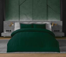 GC GAVENO CAVAILIA Fancy Bedding Double Bed Set (200x200 cm) - Velvet Duvet Cover With Pillowcases - Hypoallergenic Comforter Cover - Bed Linen Duvet Sets - Green