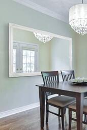 Large Ornate White Mirror Classic Antique Style Frame 5Ft6 X 3Ft6 168cm x 107cm