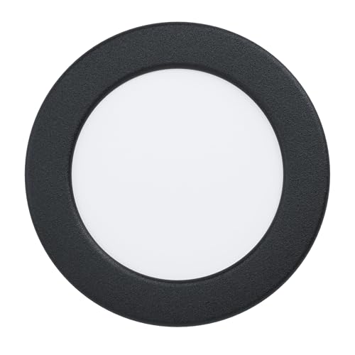 EGLO FUEVA 5 LED Recessed Light Black Round 117 mm 650 lm 3000 K Warm White