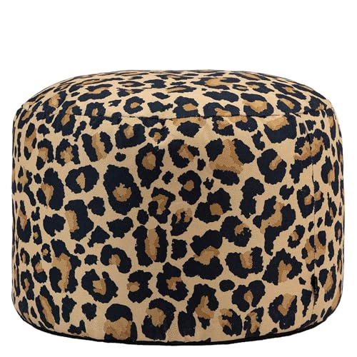 icon Milano Leopard Print Bean Bag Footstool with Filling Included