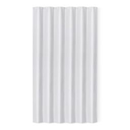 Amazon Basics Shower Curtain for Bathroom, Quick-Drying, Waffle Texture, Water-Repellent, Weighted Hem, Metal Grommets with 12 Hooks, 183x183 cm, White