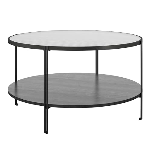 DHP Furniture Wainwright Coffee Table Black Oak Look