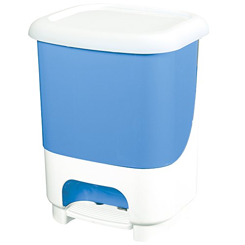Great Plastic 2561 Pedal Bin Class with Interior Cube, Blue, One Size