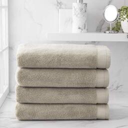 Welhome Madison Luxury Bath Towels - 4 Pieces - Softer & Loftier Wash After Wash - Hygro-Cotton - Premium Durable Bathroom Towels - Quick Dry & Absorbent - Sustainably Manufactured - Almond Beige
