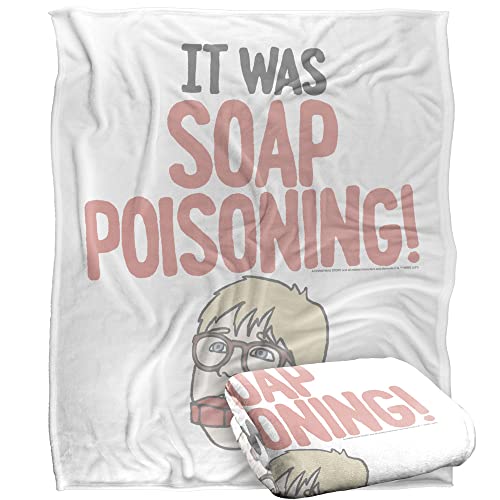 A CHRISTMAS STORY Blanket, 152 x 127 cm Ralphie 'It was Soap Poisoning' Silky Touch Super Soft Throw Blanket